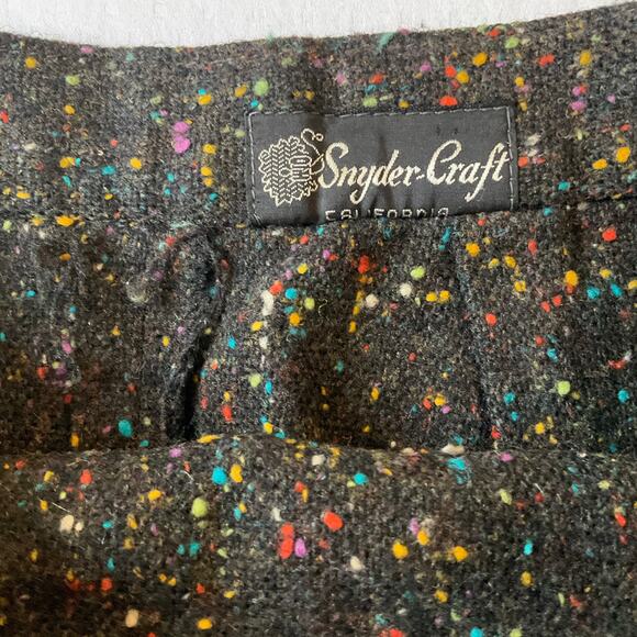 Snyder - Craft Women Below Knee Linen Pencil Skirt size M, Dark Gray & Colorful - Picture 5 of 10
